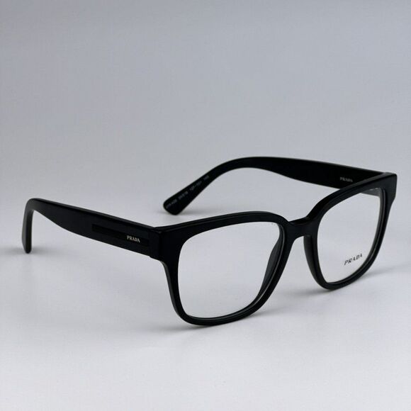 NEW Prada PRA09V 12P1O1 Matte Black Square Unisex Eyeglasses VPR A09 - Picture 5 of 10